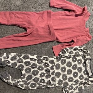 Kids Matching Set in Pink and Gray Floral